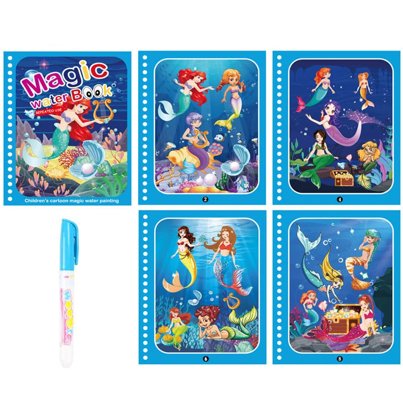 Libro infantil, juegos educativos, pinturas.