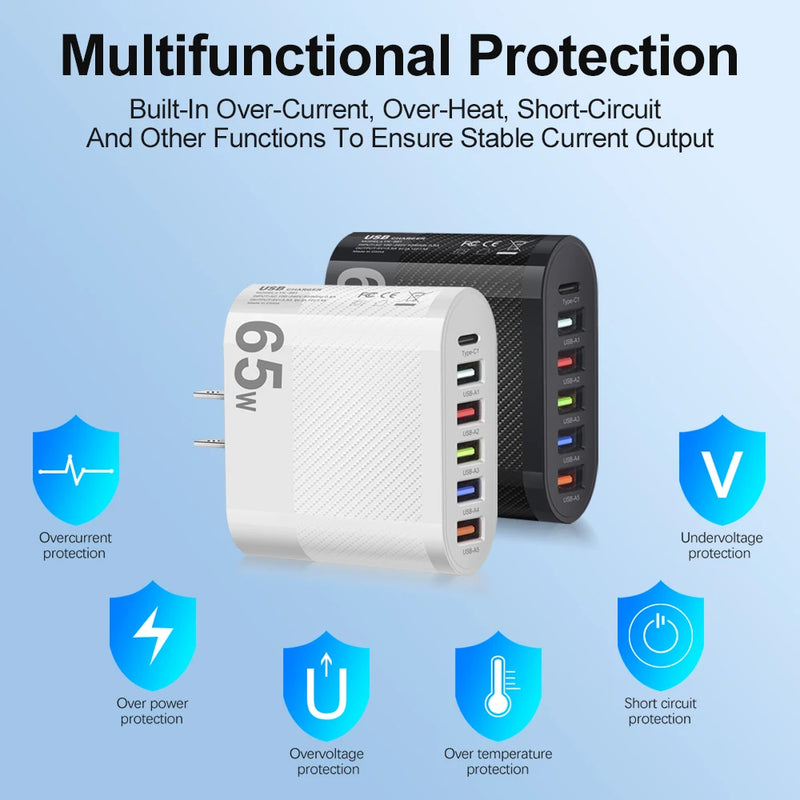 PD USB Adaptador de Carregamento para Xiaomi, iPhone 13...