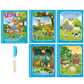 Libro infantil, juegos educativos, pinturas.