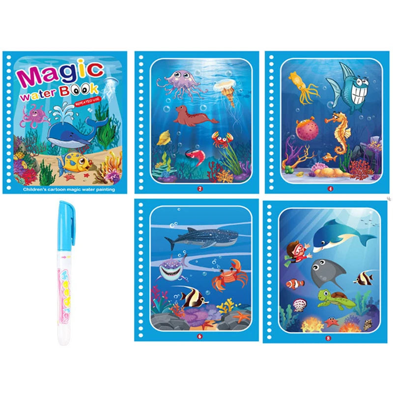 Libro infantil, juegos educativos, pinturas.