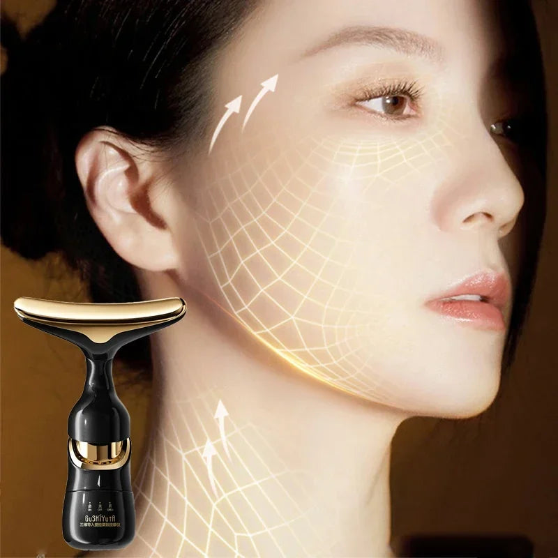 Dispositivo de lifting facial 3 en 1 para masaje facial y de cuello