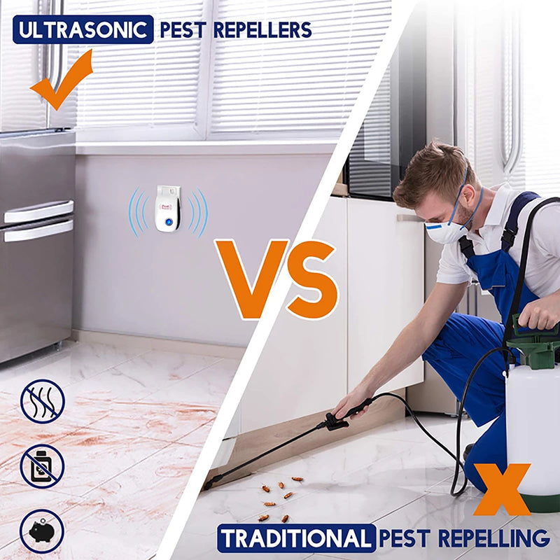 3/4/6 pacote repelente de mosquitos eletrônico ultrassônico mouse barata aranha repelente de mosquitos