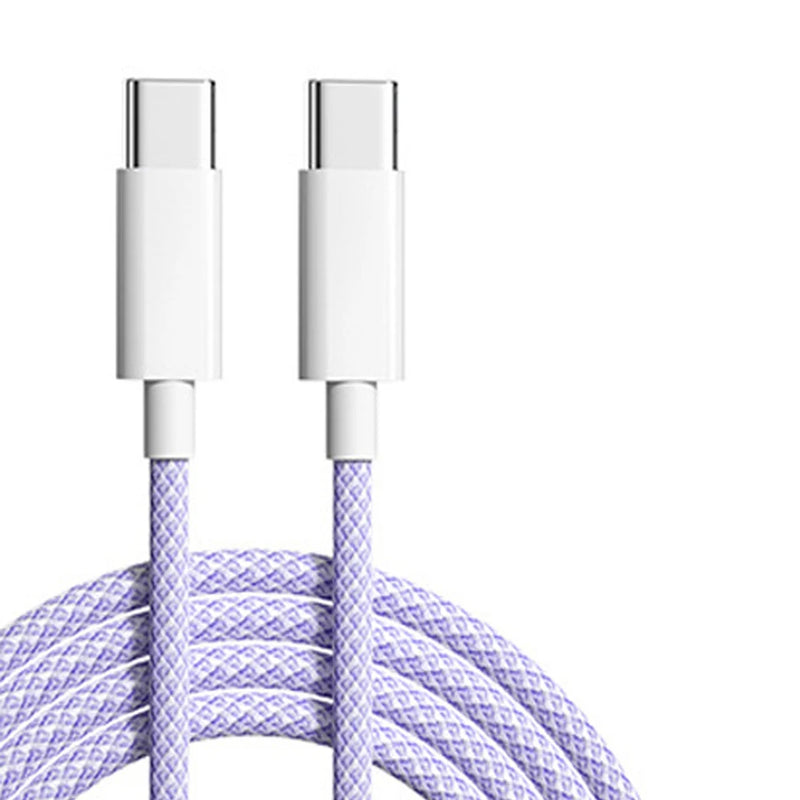 Cable USB C a tipo C de 60 W y 6 A para Samsung y Xiaomi, carga rápida, cargador de datos tipo C. 