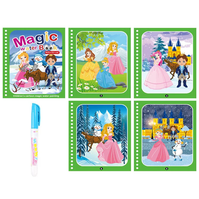 Libro infantil, juegos educativos, pinturas.