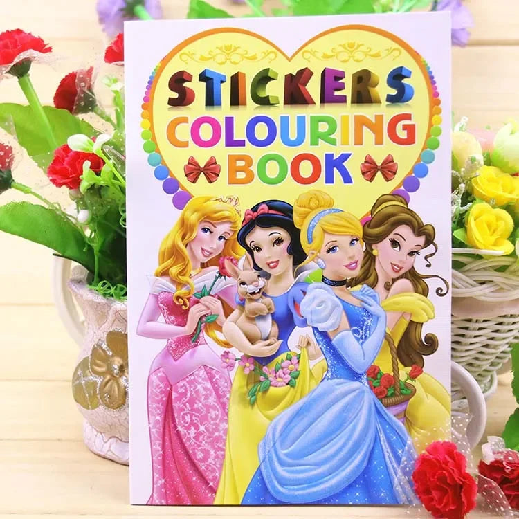 Libro para colorear de dibujos animados de Disney para niños y niñas 