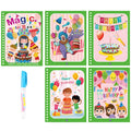 Libro infantil, juegos educativos, pinturas.