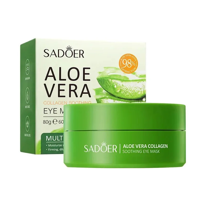 Aloe Vera Collagen Eye Mask, Anti círculos escuros, Sacos Hidratantes