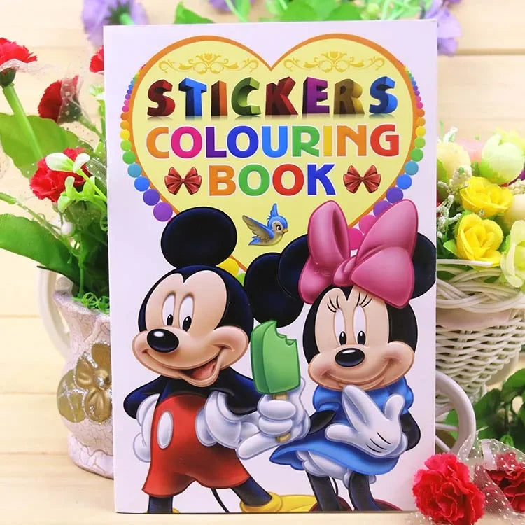 Libro para colorear de dibujos animados de Disney para niños y niñas 