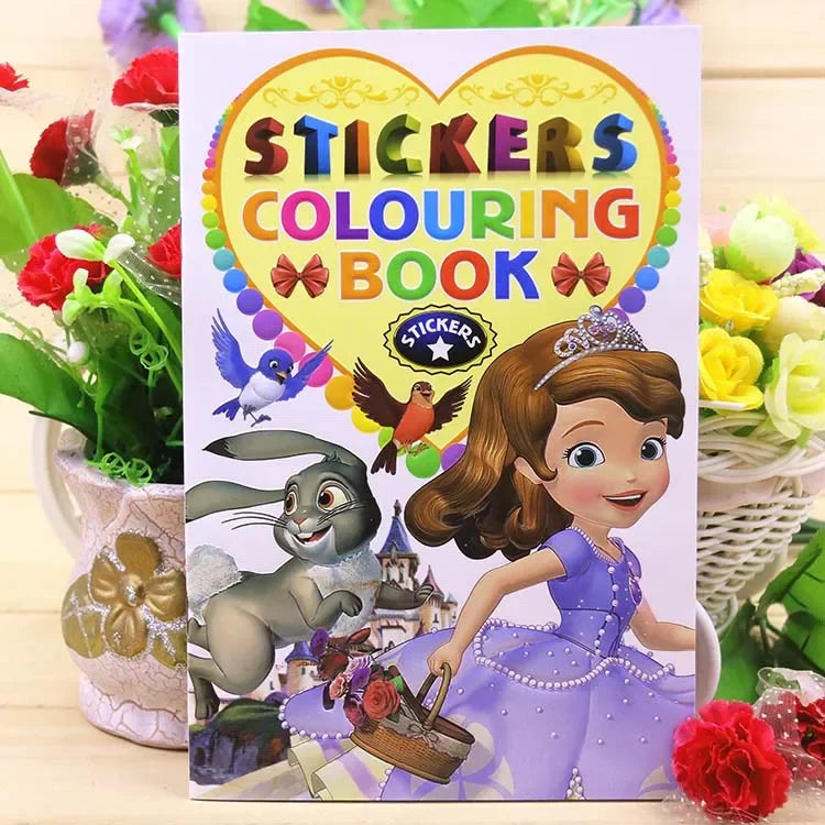 Libro para colorear de dibujos animados de Disney para niños y niñas 