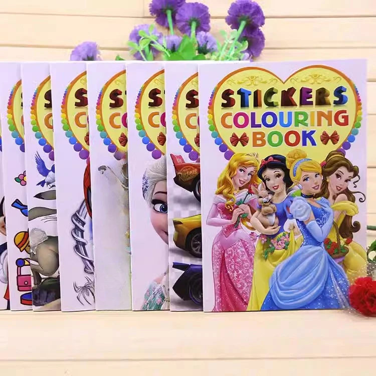 Libro para colorear de dibujos animados de Disney para niños y niñas 