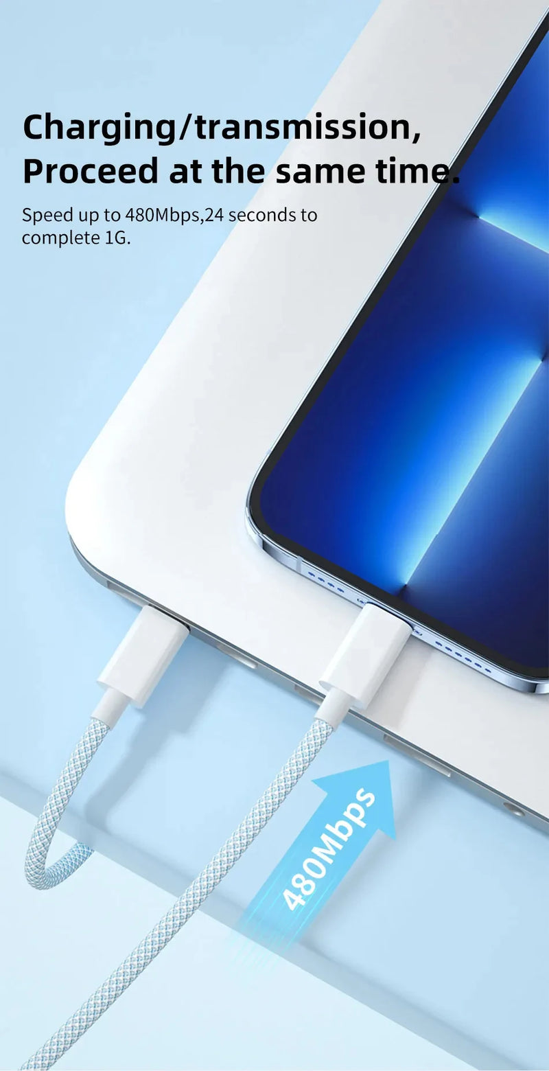 Cable USB C a tipo C de 60 W y 6 A para Samsung y Xiaomi, carga rápida, cargador de datos tipo C. 