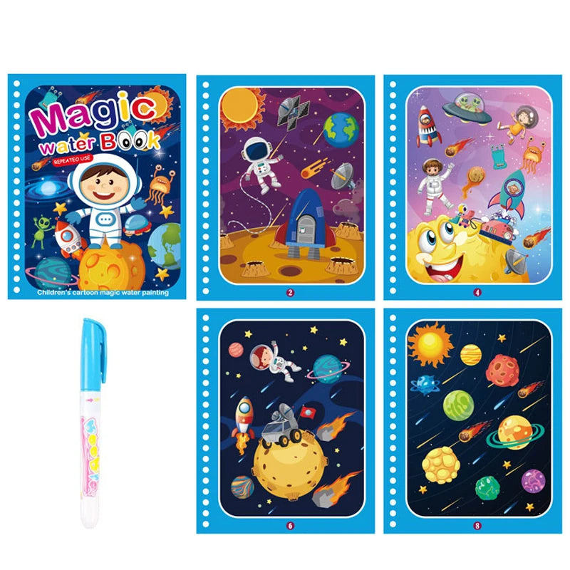 Libro infantil, juegos educativos, pinturas.