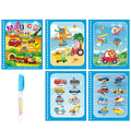 Libro infantil, juegos educativos, pinturas.