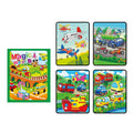 Libro infantil, juegos educativos, pinturas.